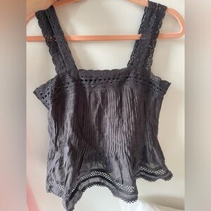 Mango decorative embroidery top NWT